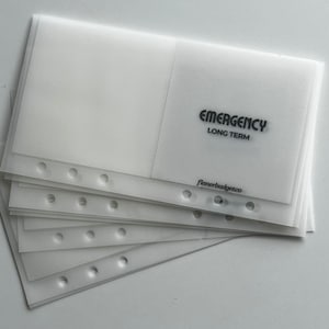 Set von 6-A6 Matte Pergament Geldumschläge Halb Pergament