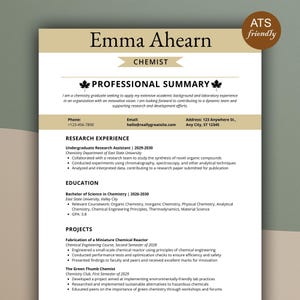 ATS Friendly Resume Template | Google Docs & Word Resume Templates | Professional Resume | ATS Resume Template | Instant Digital Download