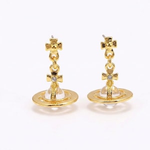Vivienne Westwood Gold Orb Drop Earrings - Etsy