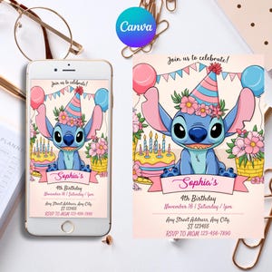 Faire-part d'anniversaire de point, modèle modifiable et imprimable, invitation de fête de point mignon, modèle de toile, téléchargement immédiat