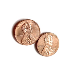 1 Cent Copper Stud Earrings