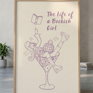 The Life of a Bookish Girl Poster UNFRAMED Print | Bookish Merch | Book Club Poster | Gift for Reader | Bookworm | Book Lover
