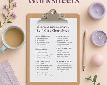 Neurodivergent self care worksheet