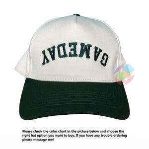 Gameday Upside Down Hat, Two Tone Hat for Game Day, Gift for Football Lover Hat for Basketball Lover Hat for Tailgate Hat Gift for Sport Fan