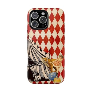 Vintage Circus Phone Case - Retro Harlequin Pattern Case for iPhone Samsung Google Pixel