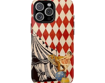Vintage Circus Phone Case - Retro Harlequin Pattern Case for iPhone Samsung Google Pixel