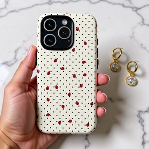 Ladybug Polka Dot Phone Case - Retro Cottagecore iPhone Samsung Google Pixel