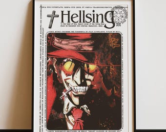 Impression d'affiche numérique Hellsing, affiche Hellsing, affiche d'anime Hellsing, impression d'anime Hellsing, affiche Hellsing alucard, alucard hellsing