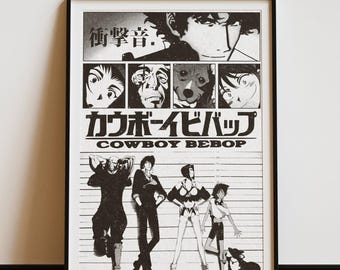Impression numérique d'affiche de cowboy bebop, affiche de bebop de cowboy, affiche d'anime de cowboy bebop, affiche de spiegel, affiche de crampons de bebop de cowboy