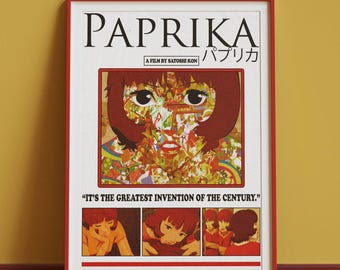 Impression numérique d'affiche de paprika, affiche de film d'anime de paprika, affiche d'anime de paprika, satoshi kon, impression de film d'anime de paprika, impression d'anime de paprika