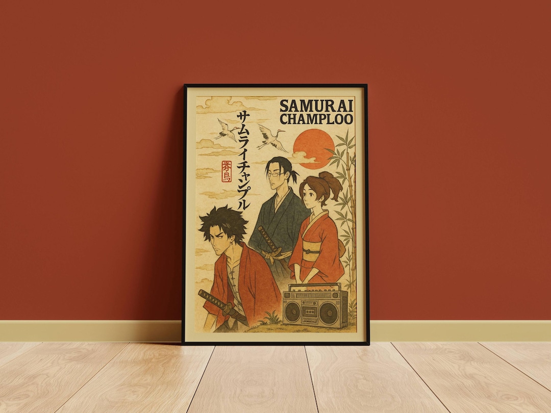 Samurai Champloo Digital Poster Print, Samurai Champloo Poster, Samurai ...