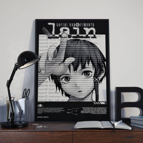 Serial Experiments Lain Poster Print, Lain Poster, Lain Print