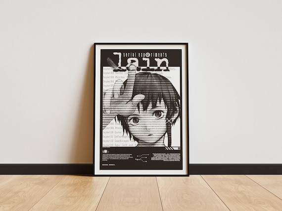 Serial Experiments Lain Poster Print, Lain Poster, Lain Print