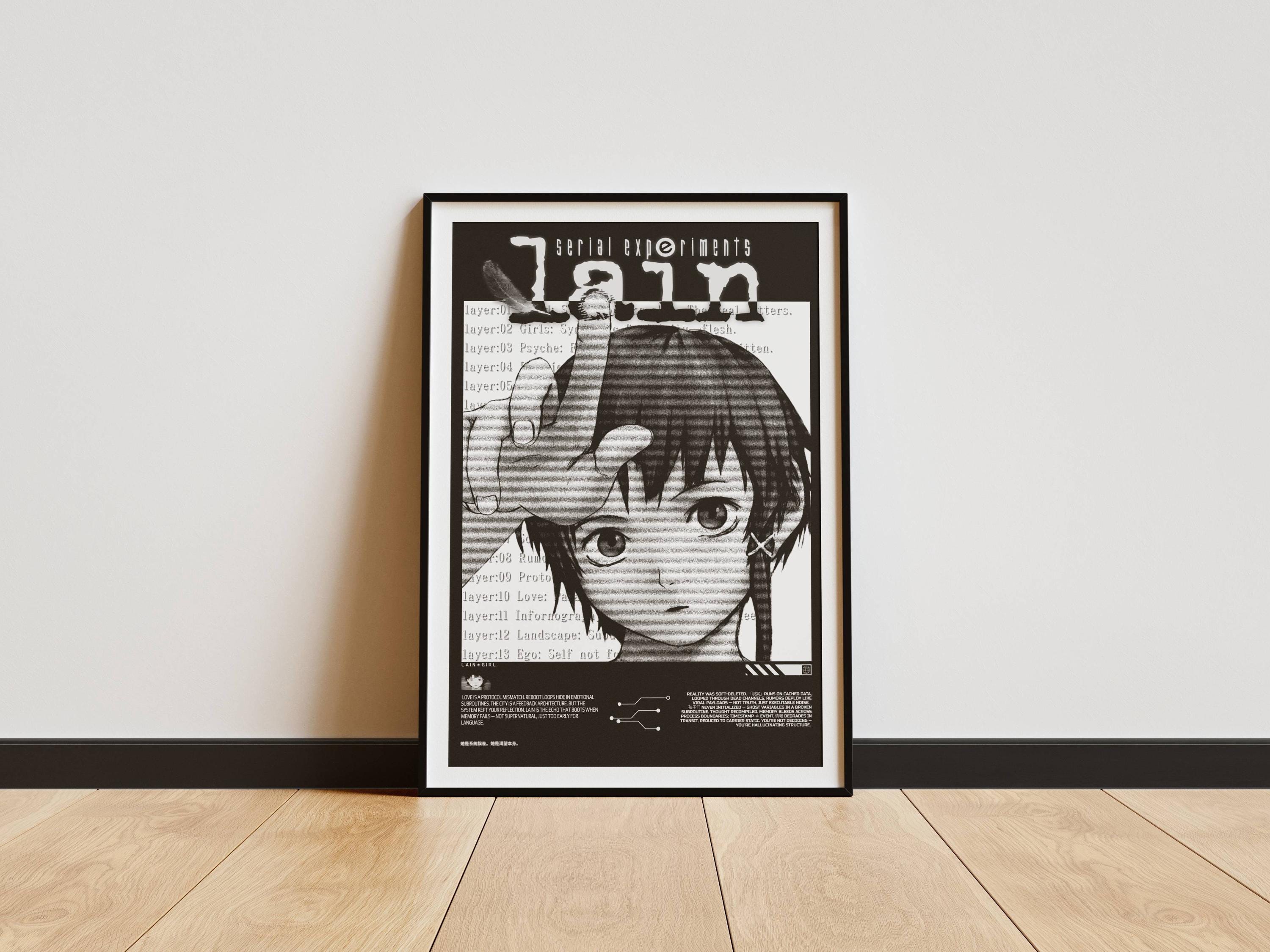 Serial Experiments Lain Poster Print, Lain Poster, Lain Print