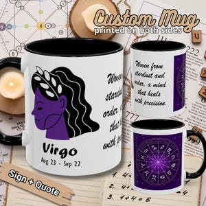 Personalized Zodiac Coffee Mug, Astrology Gift Mug, Zodiac Star Signs Mug, Custom Sky Celestial Birthday Couple gift Mystical Horoscope