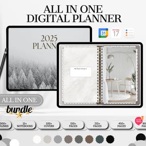 2025-2026 Digital Planner Bundle | GoodNotes & Notability Compatible | Daily, Weekly, Monthly Templates | Hyperlinked PDF