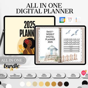 2025-2026 Digital Planner Bundle | GoodNotes & Notability Compatible | Daily, Weekly, Monthly Templates | Hyperlinked PDF