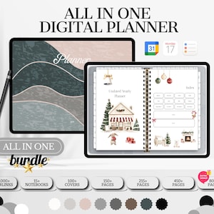 2025-2026 Digital Planner Bundle | GoodNotes & Notability Compatible | Daily, Weekly, Monthly Templates | Hyperlinked PDF