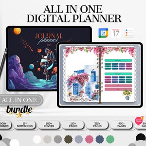 2025-2026 Digital Planner Bundle | GoodNotes & Notability Compatible | Daily, Weekly, Monthly Templates | Hyperlinked PDF