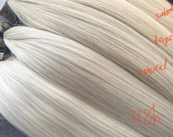 Blonde Human Hair Extensions: Virgin Remy Tape-In, K-Tip, Nano Tips - 50g