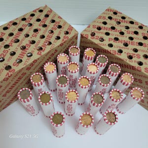 50-Roll Sealed Box of Lincoln Cent Coin Rolls – Craft & Sorting Supply from Philly