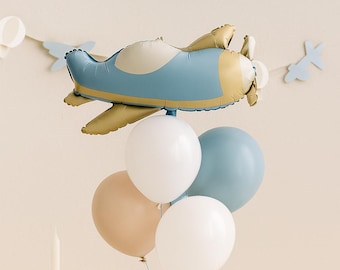 Time Flies First Birthday  Party Balloon Garland Arch Airplane Cloud Theme Travel Decor Boy