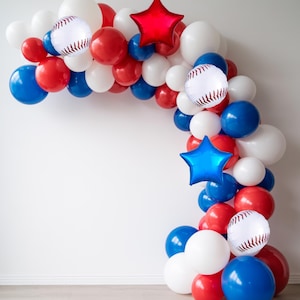 Rookie of the Year Balloon Garland Kit, First Birthday Decor, Baseball Party Supplies, DIY Sports Theme Decor