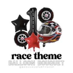 Fast One Birthday Decorations For Boys Balloon Bouquet DIY Kit Party Balloon Garland Arch Race Car First Birthday Number Foil Balloons