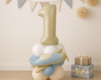 Time Flies First Birthday DIY Kit Party Balloon Garland Arch Airplane Cloud Tower Neutral Boy ONE Decor
