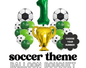 Globos para fiesta DIY, trofeo de fútbol, ramo, decoración de cumpleaños de campeón, temática deportiva, para niños y niñas, equipo del Mundial