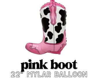 DIY Party Balloons Pink Cowgirl Boot Cow Print Western Rodeo Bachelorette Birthday Baby Shower Decor Garland Kit Yeehaw Rustic Ranch Theme