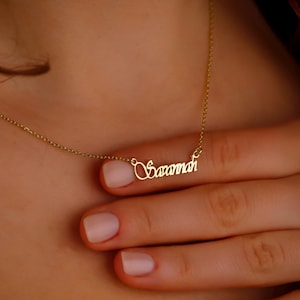 Custom Cursive Name Necklace in 14K Gold Filled or Sterling Silver |Custom Script Necklace | Dainty Layered Necklace,Minimalist Gift for Her