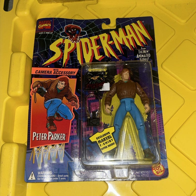 Lotto di action figure Toybiz Marvel Spiderman e Ironman, nuove, anni '90. immagine 4