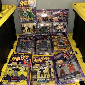 1996 Toy Biz Marvel The Amazing Spider-Man Action Figure Lot Of 10 New On Cards image 1