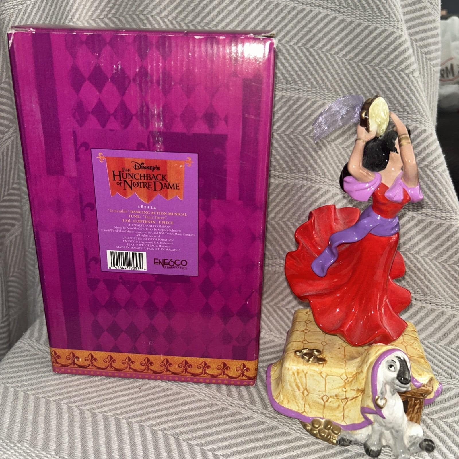 RARE Disney Hunchback of Notre Dame Esmeralda Rotating Ceramic