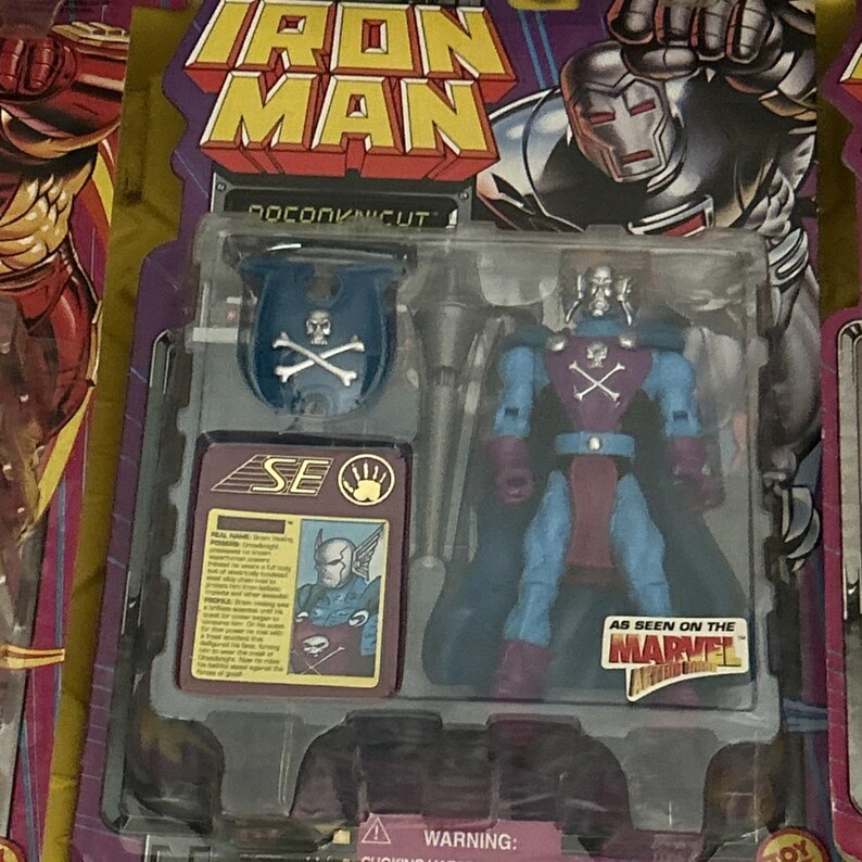 1995 Toy Biz Marvel Iron Man Stealth Actionfigur Lot Of 9 New On Card Bild 6