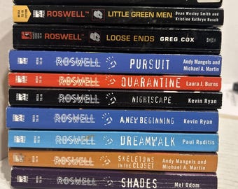 ROSWELL HIGH Paperback Books Lot Of 10 OOP Rare Tv Show By Jason Katmis Scifi