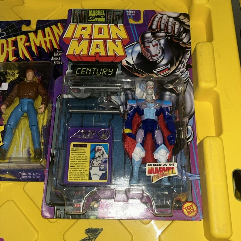 Lotto di action figure Toybiz Marvel Spiderman e Ironman, nuove, anni '90. immagine 3