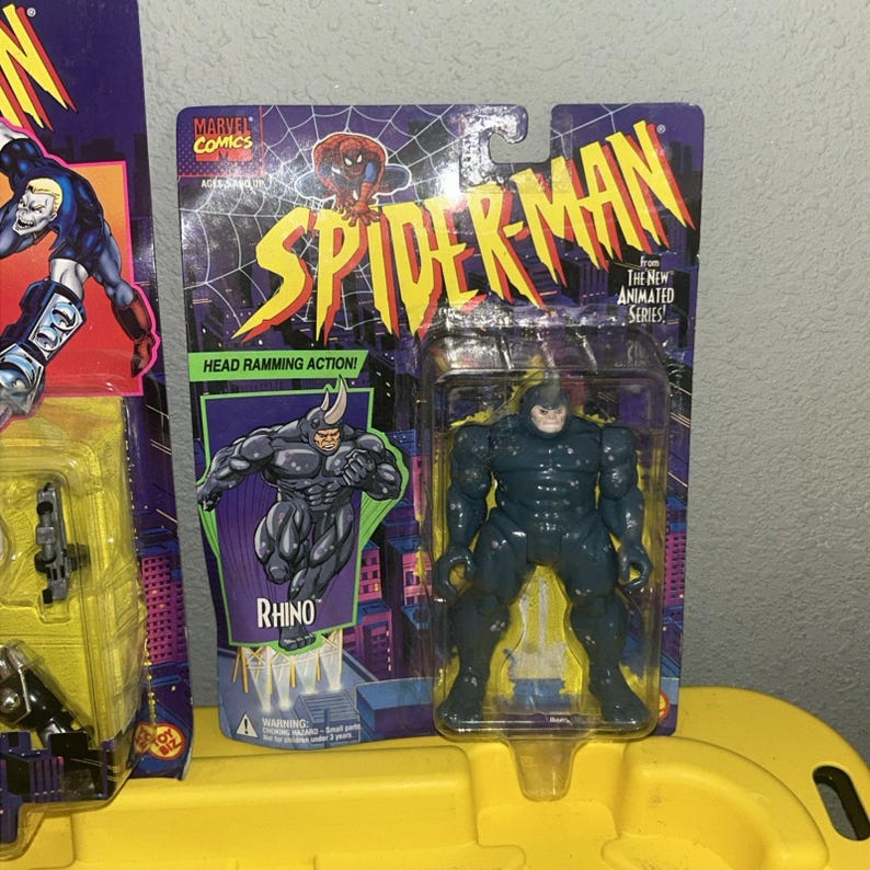 Lotto di action figure Toybiz Marvel Spiderman e Ironman, nuove, anni '90. immagine 6
