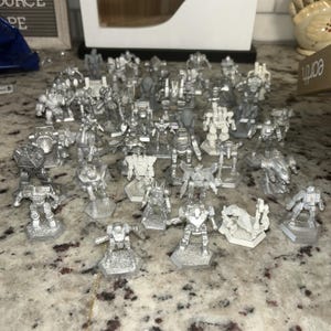 Battletech Miniatures Mech Metal Army Lot Of 46 Ral Partha Unpainted/Primered
