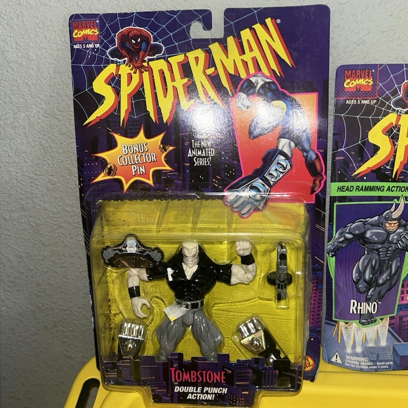 Lotto di action figure Toybiz Marvel Spiderman e Ironman, nuove, anni '90. immagine 5