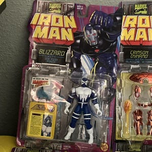 1995 Toy Biz Marvel Iron Man Stealth Actionfigur Lot Of 9 New On Card Bild 2