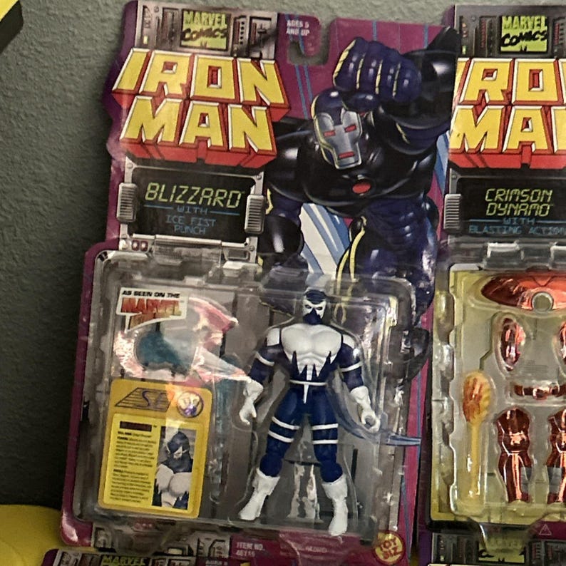 1995 Toy Biz Marvel Iron Man Stealth Actionfigur Lot Of 9 New On Card Bild 2