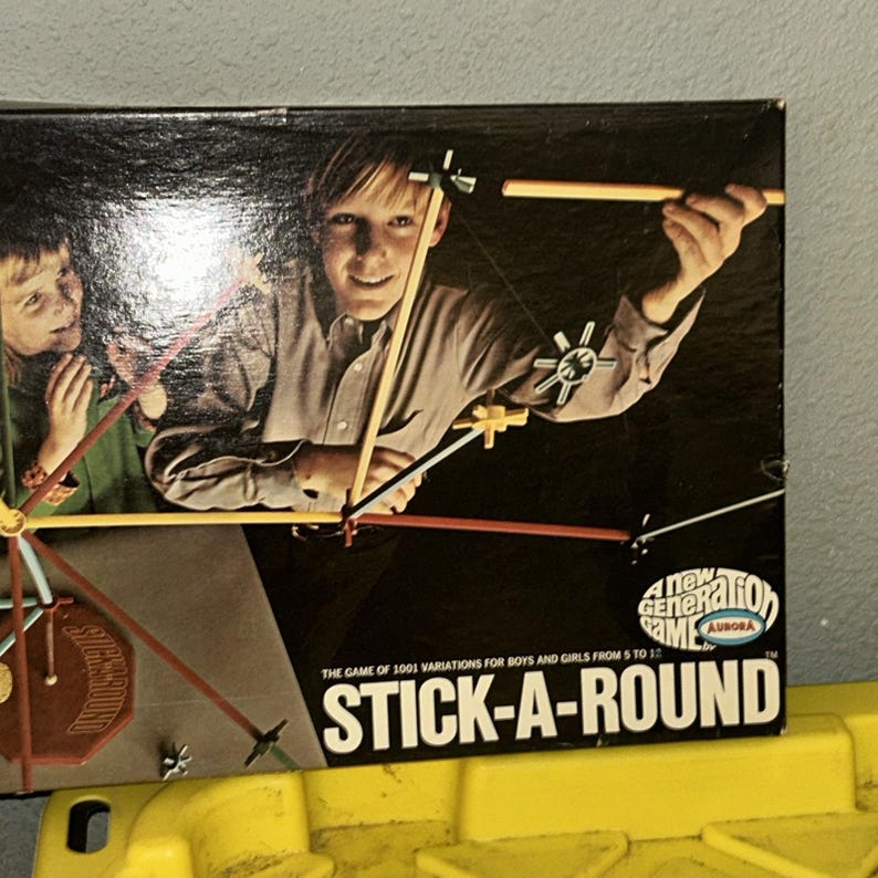 RARE vintage AURORA 1968 Stick A Round A New Generation Game image 2