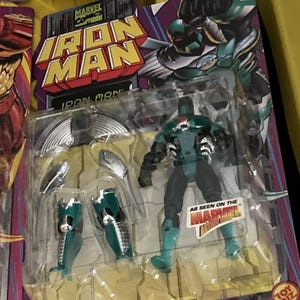 1995 Toy Biz Marvel Iron Man Stealth Actionfigur Lot Of 9 New On Card Bild 10