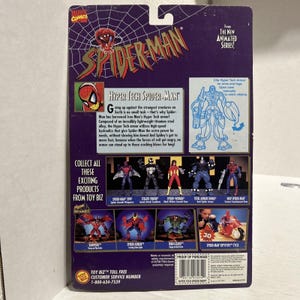1996 ToyBiz Spiderman Marvel Hyper Tech Spider-Man with Giant Gamma Gun Figure image 4