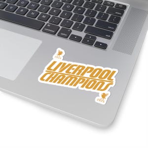 Liverpool Champions Sticker Gold Kiss Cut Design  2024 2025  Dub Supply Co. Premium Vinyl Gift for Fans Laptop Sticker