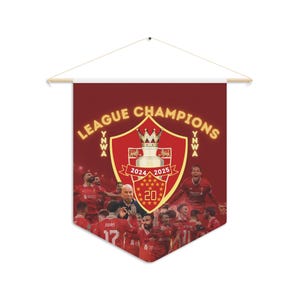 Liverpool League Champions Pennant Winners 2025 20th Football LiverpoolFC Pennant Pad Man Cave LFC Mum Dad Son Birthday Gift
