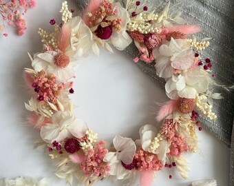 Kranz Trockenblumen Türkranz Tischkranz Wanddeko Handgefertigter  Boho Deko für Ihr Zuhause Geschenkt Hochzeit Hochzeitdeko inkl. Versand