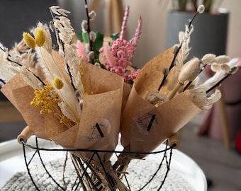 Mini Blumenstrauß • Osterdeko • Trockenblumen Strauß • Kleines Geschenk • Natürliche Deko • 4 Farben zur Auswahl